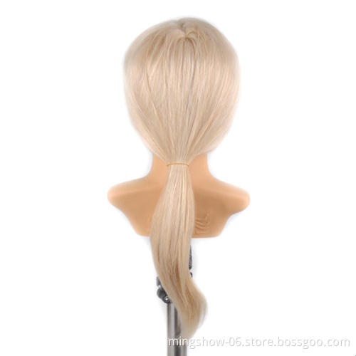 factory supplier hand tied blonde hair female training mannequin head  hair